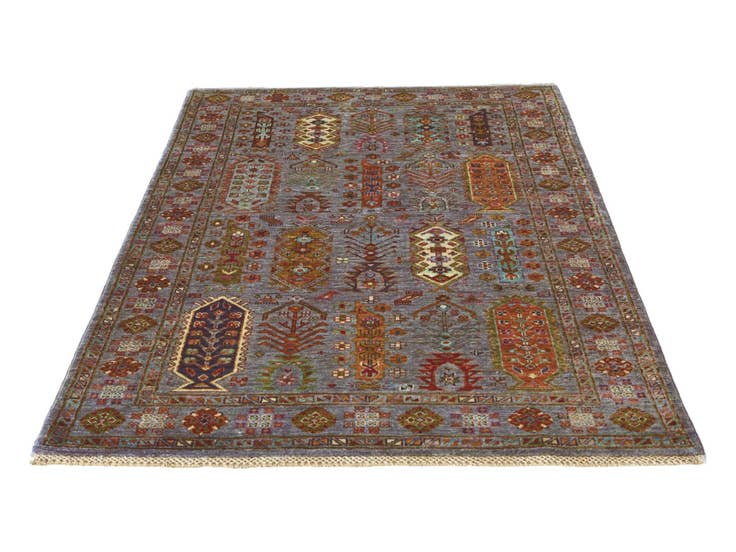 Detail image of 4' 1 x 6' 2 Hand Knotted Ariana Ziegler Rug