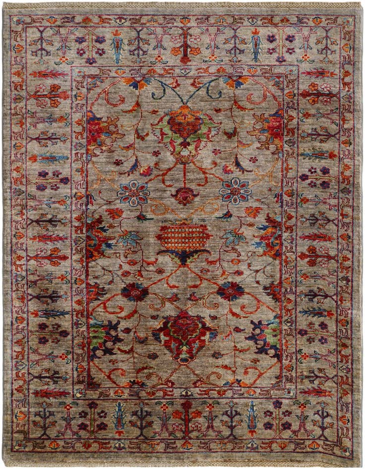 Detail image of 4' 1 x 6' 1 Hand Knotted Ariana Ziegler Rug