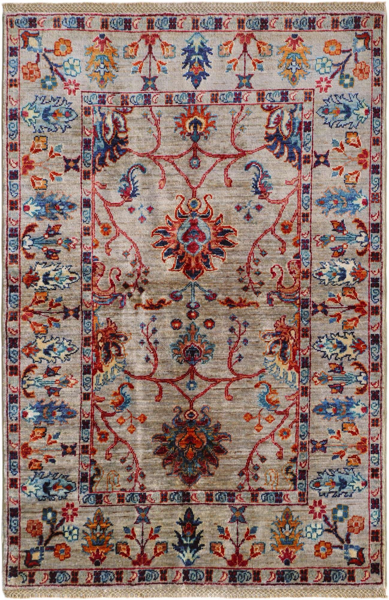 3' 5 x 5' Hand Knotted Ariana Ziegler Rug