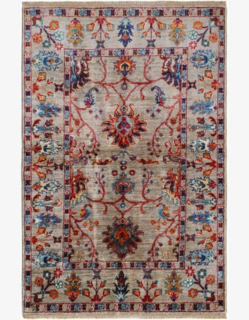3' 5 x 5' Hand Knotted Ariana Ziegler Rug
