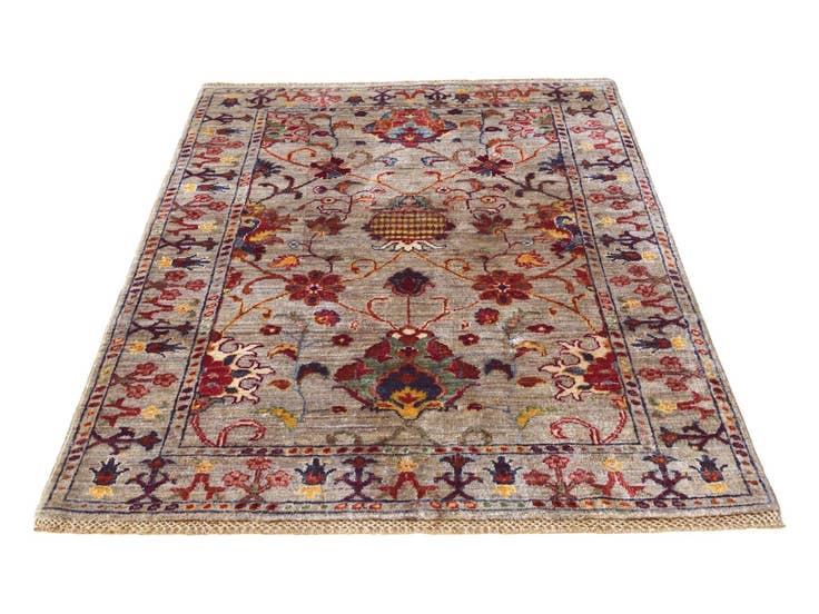 Detail image of 3' 5 x 4' 11 Hand Knotted Ariana Ziegler Rug
