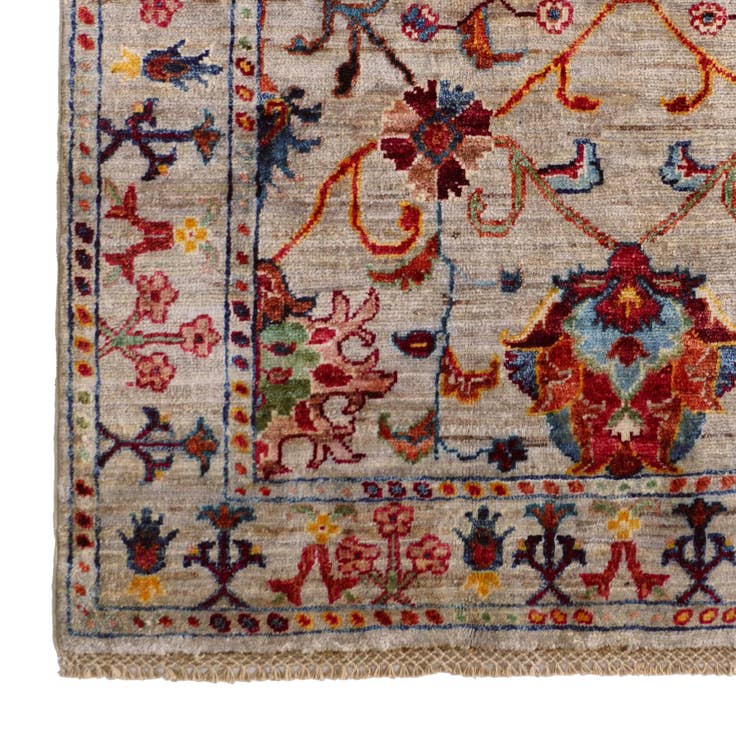 Detail image of 3' 5 x 4' 11 Hand Knotted Ariana Ziegler Rug