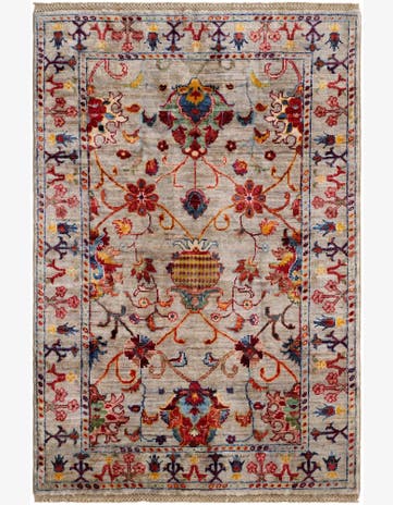 3' 5 x 4' 11 Hand Knotted Ariana Ziegler Rug