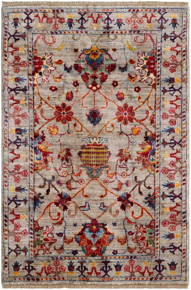 Detail image of 3' 5 x 4' 11 Hand Knotted Ariana Ziegler Rug