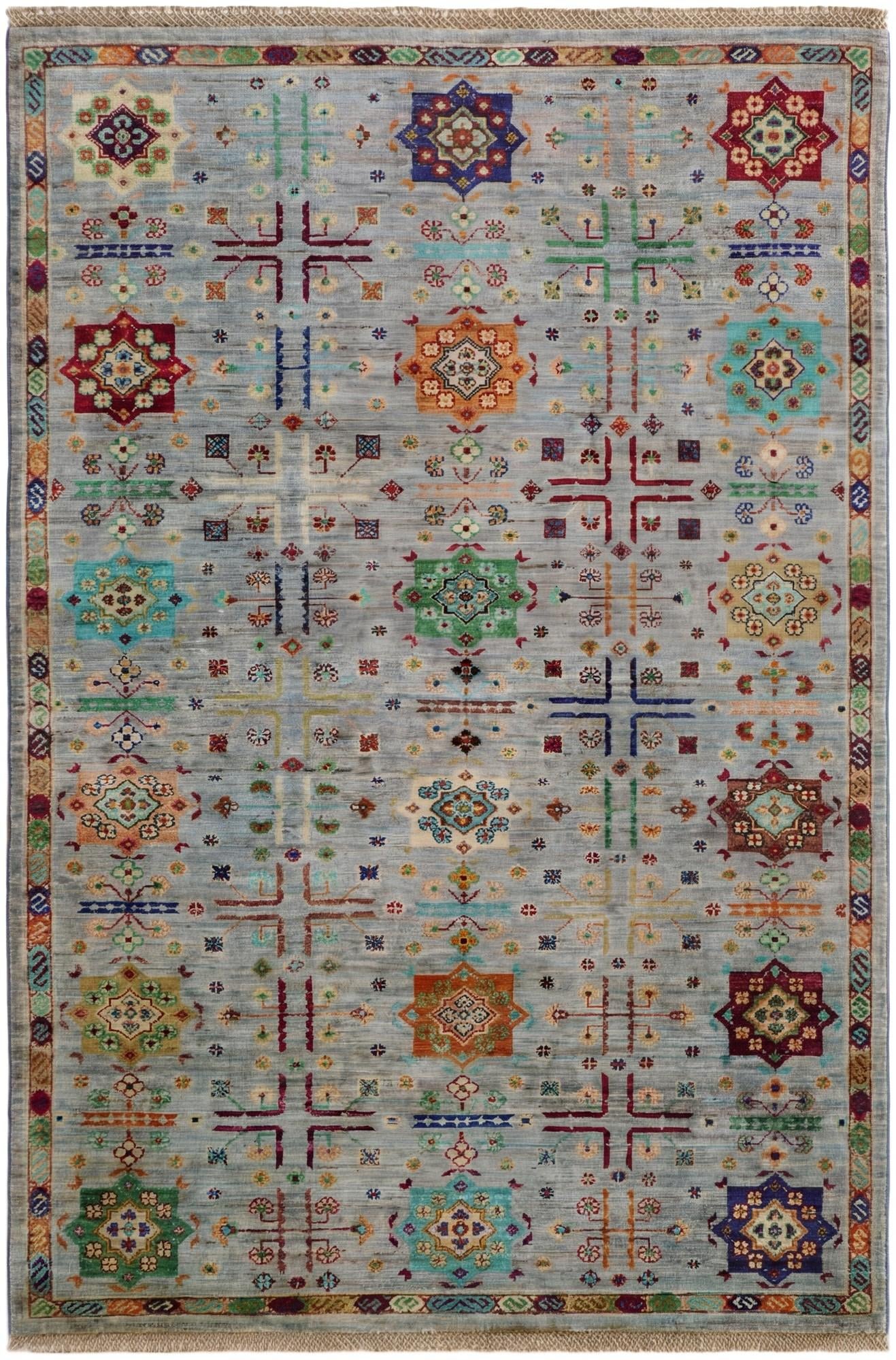 4' x 6' 2 Hand Knotted Ariana Ziegler Rug