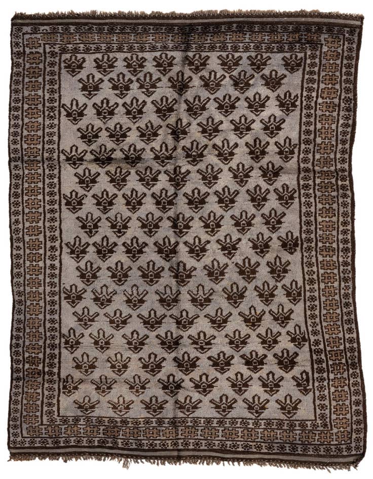 Detail image of 4' 9 x 8' Hand Knotted Balouch Wool Rug
