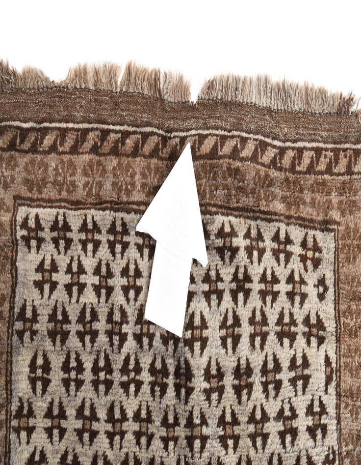 Detail image of 3' 5 x 4' 10  Hand Knotted Balouch Wool Rug