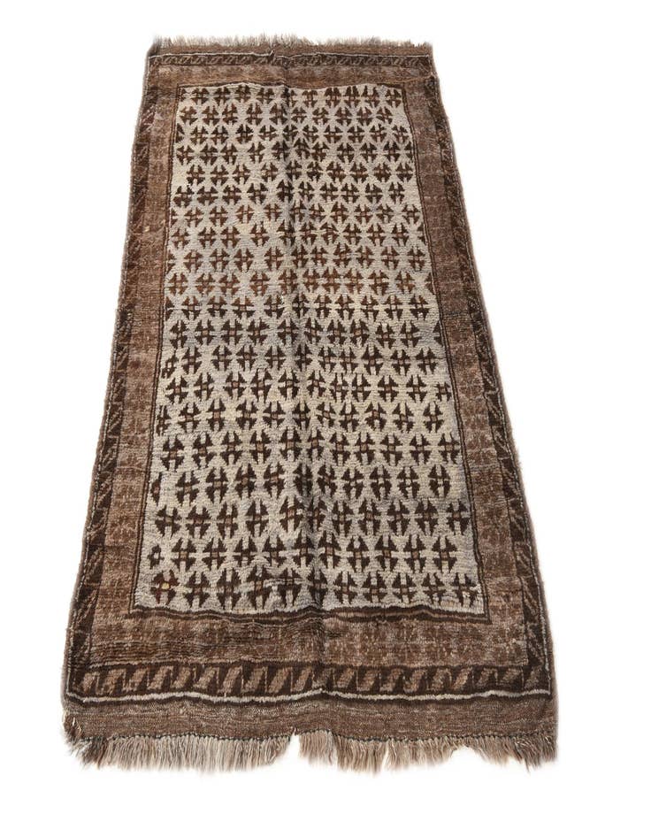 Detail image of 3' 5 x 4' 10  Hand Knotted Balouch Wool Rug