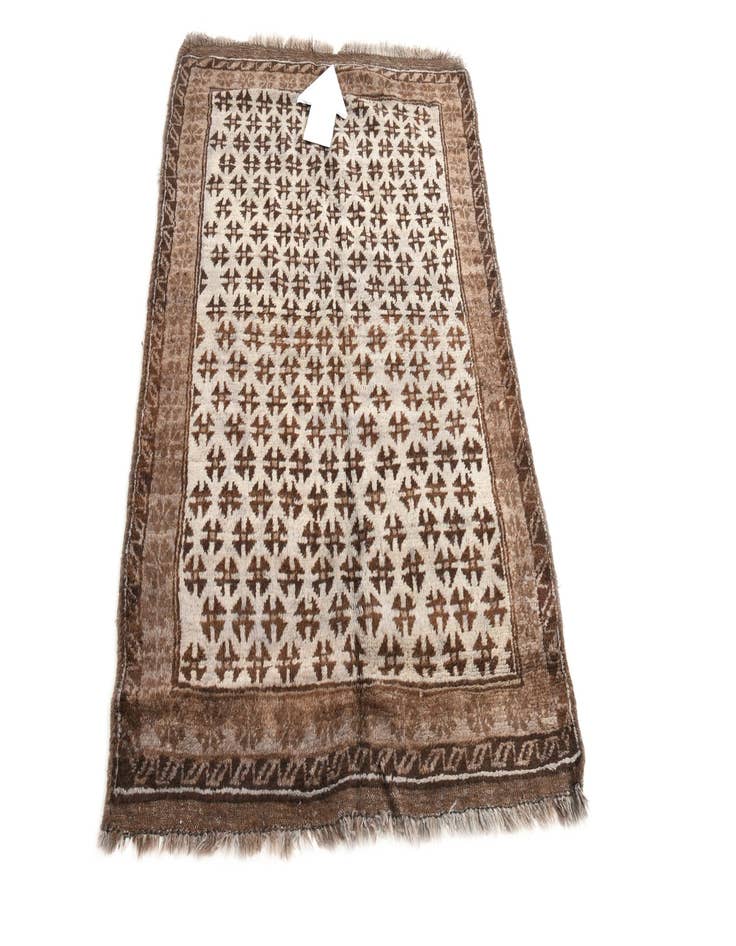 Detail image of 3' 5 x 4' 10  Hand Knotted Balouch Wool Rug