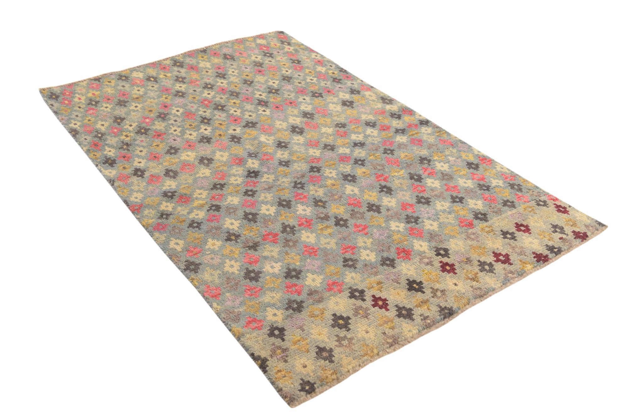 4' 1 x 6' 2 Hand Knotted Balouch Wool Rug