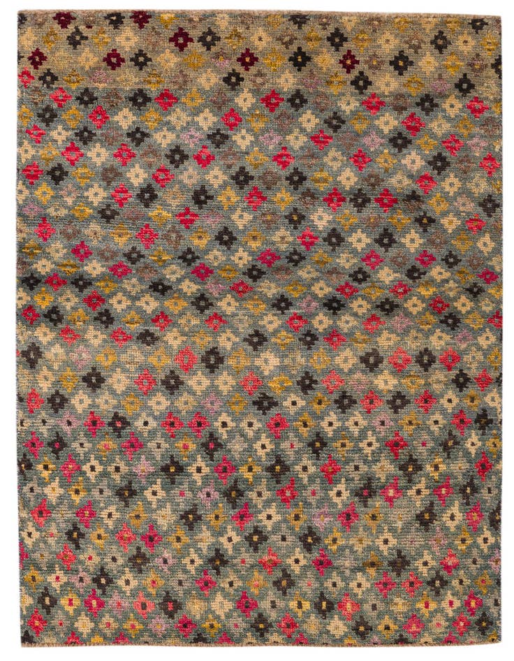 Detail image of 4' 1 x 6' 2 Hand Knotted Balouch Wool Rug