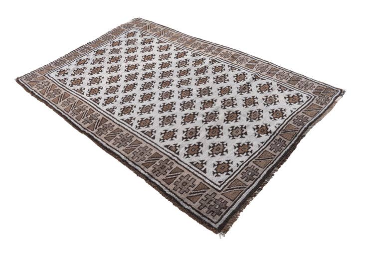 Detail image of 4' 3 x 6' 2 Hand Knotted Balouch Persian Wool Rug