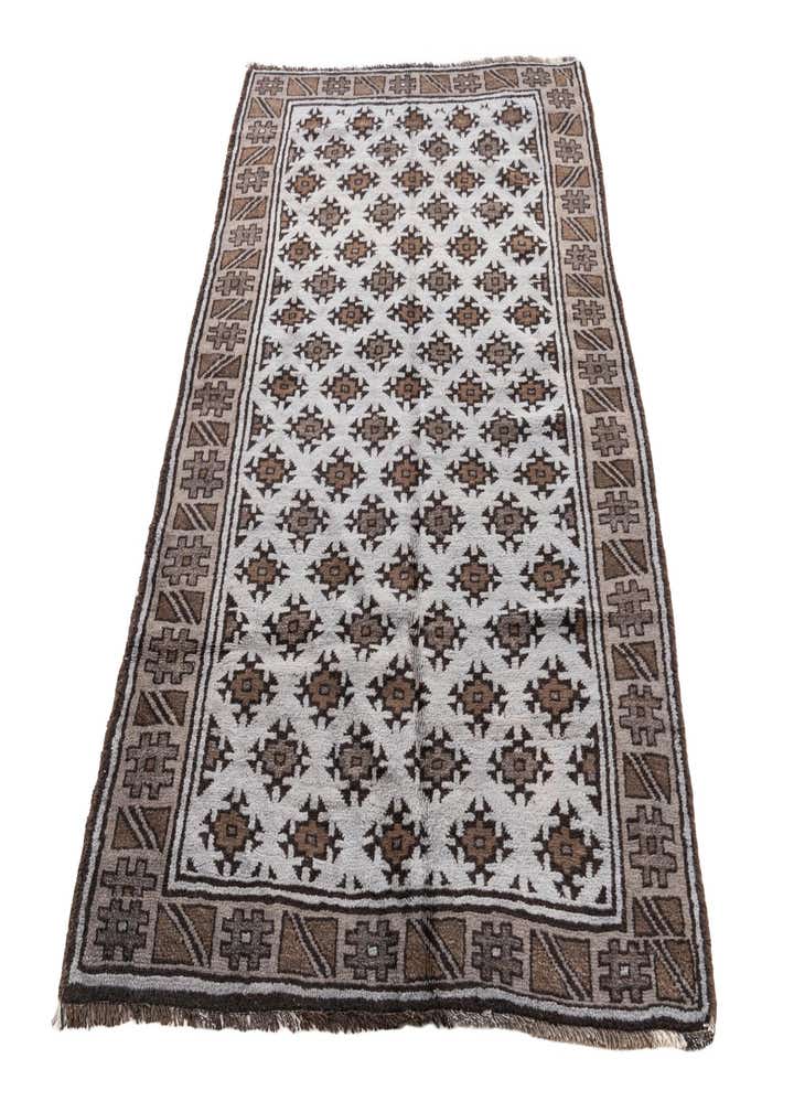 4' 3 x 6' 2 Hand Knotted Balouch Persian Wool Rug