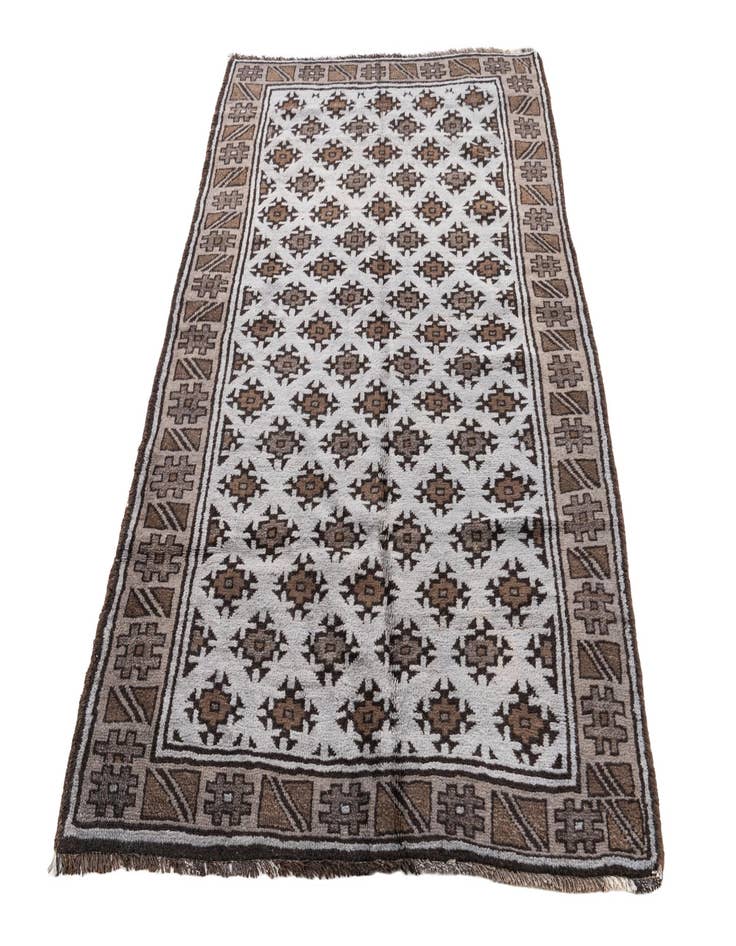 Detail image of 4' 3 x 6' 2  Hand Knotted Balouch Persian Wool Rug