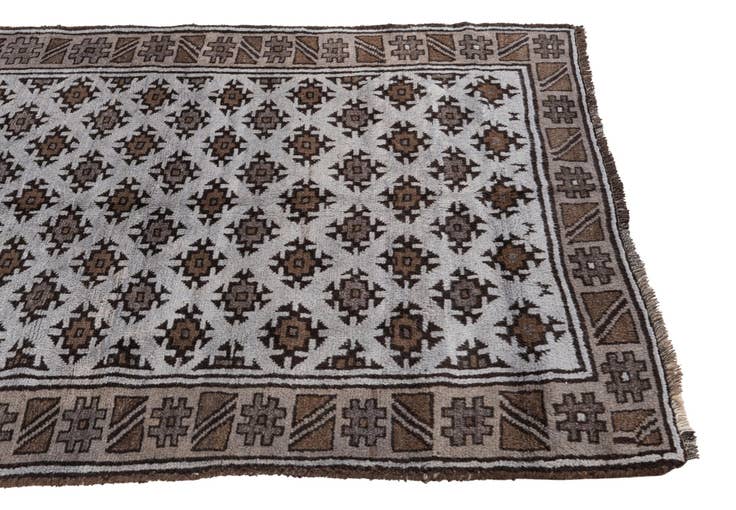 Detail image of 4' 3 x 6' 2 Hand Knotted Balouch Persian Wool Rug