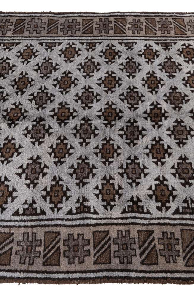 4' 3 x 6' 2 Hand Knotted Balouch Persian Wool Rug