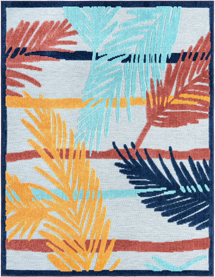 Detail image of 5' 3 x 8' Easy-Clean Belize Indoor / Outdoor Rug
