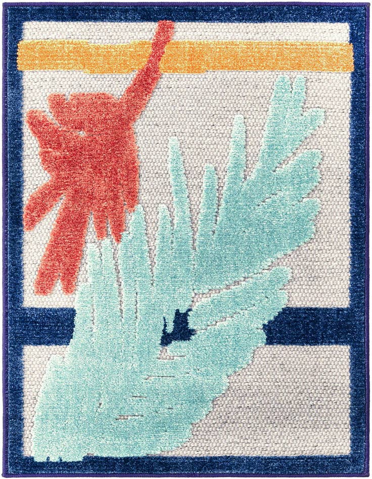 Detail image of 2' x 3' Easy-Clean Belize Indoor / Outdoor Rug
