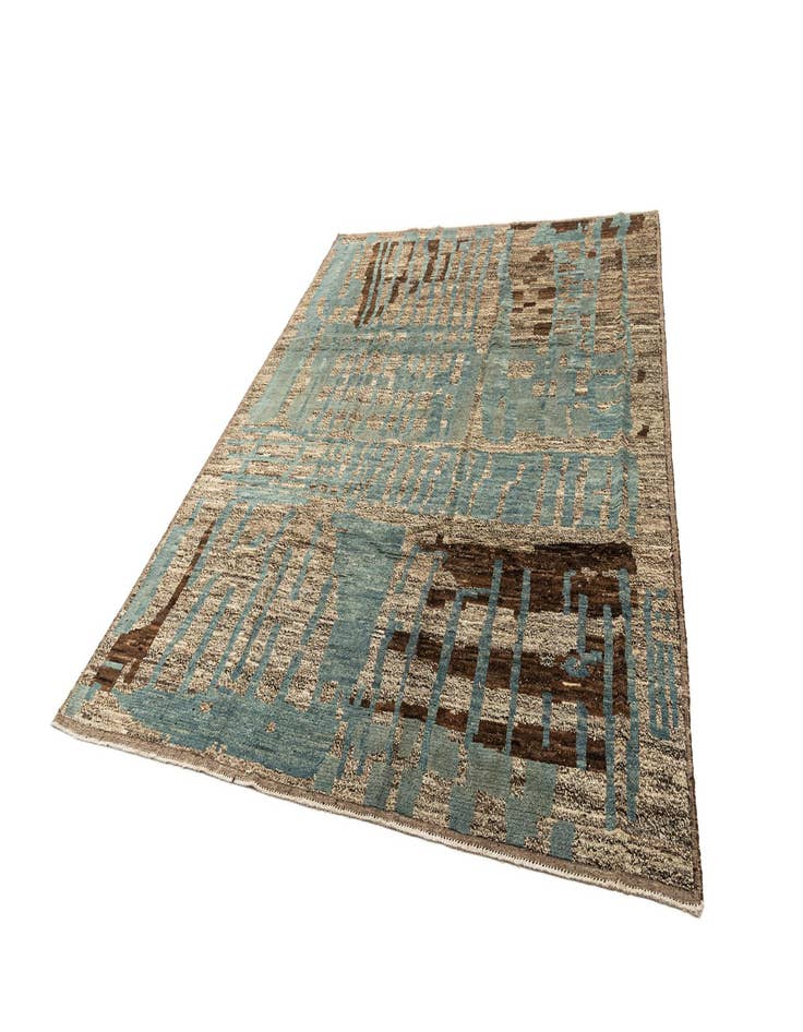 Detail image of 9' 4 x 12' 2  Hand Knotted Beni Marok Rug