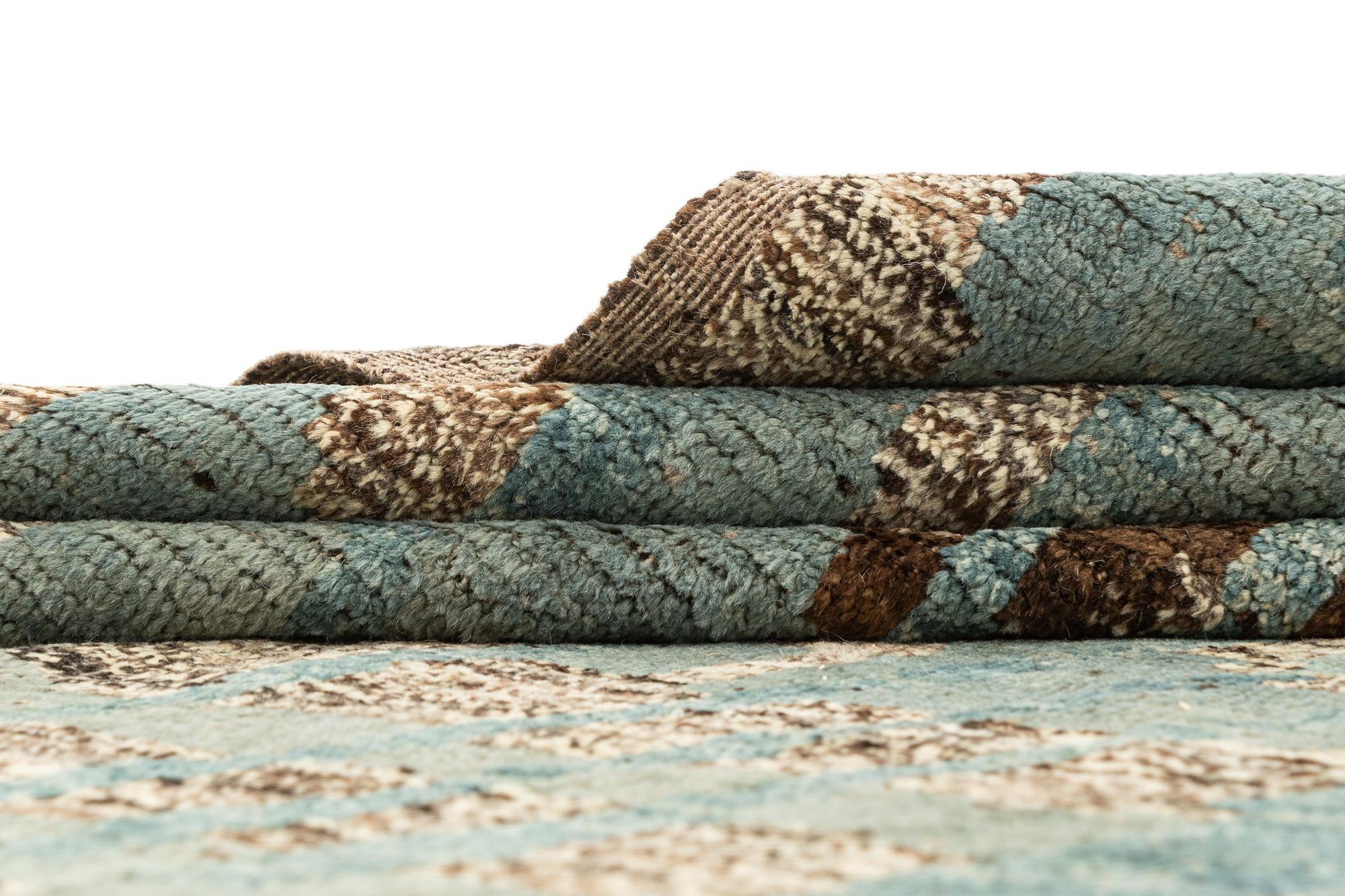 9' 4 x 12' 2 Hand Knotted Beni Marok Rug
