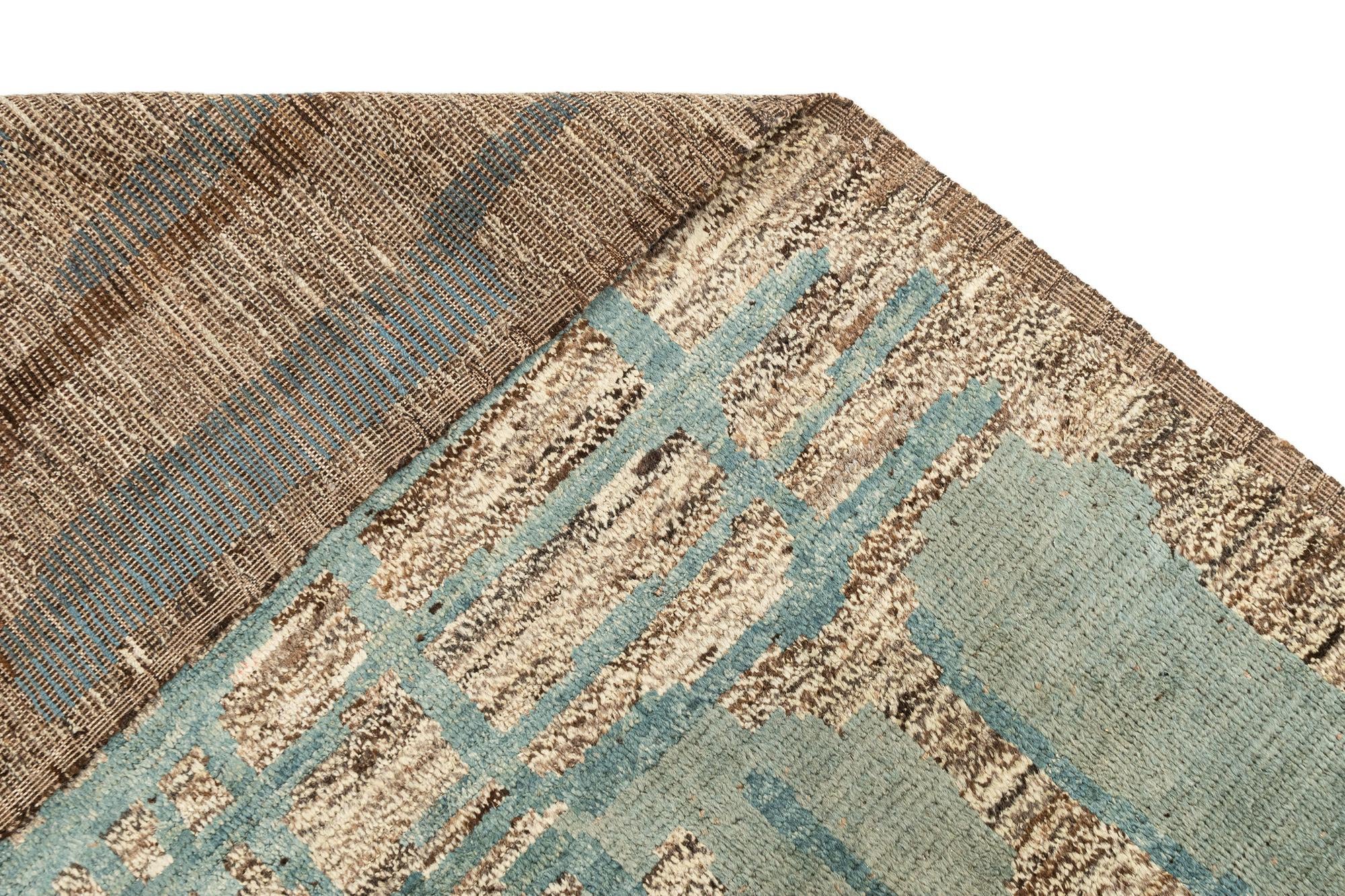 9' 4 x 12' 2 Hand Knotted Beni Marok Rug