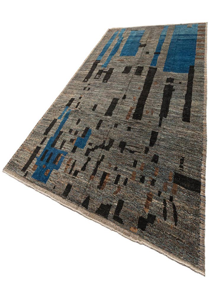 Detail image of 10' 4 x 14' 5  Hand Knotted Beni Marok Rug