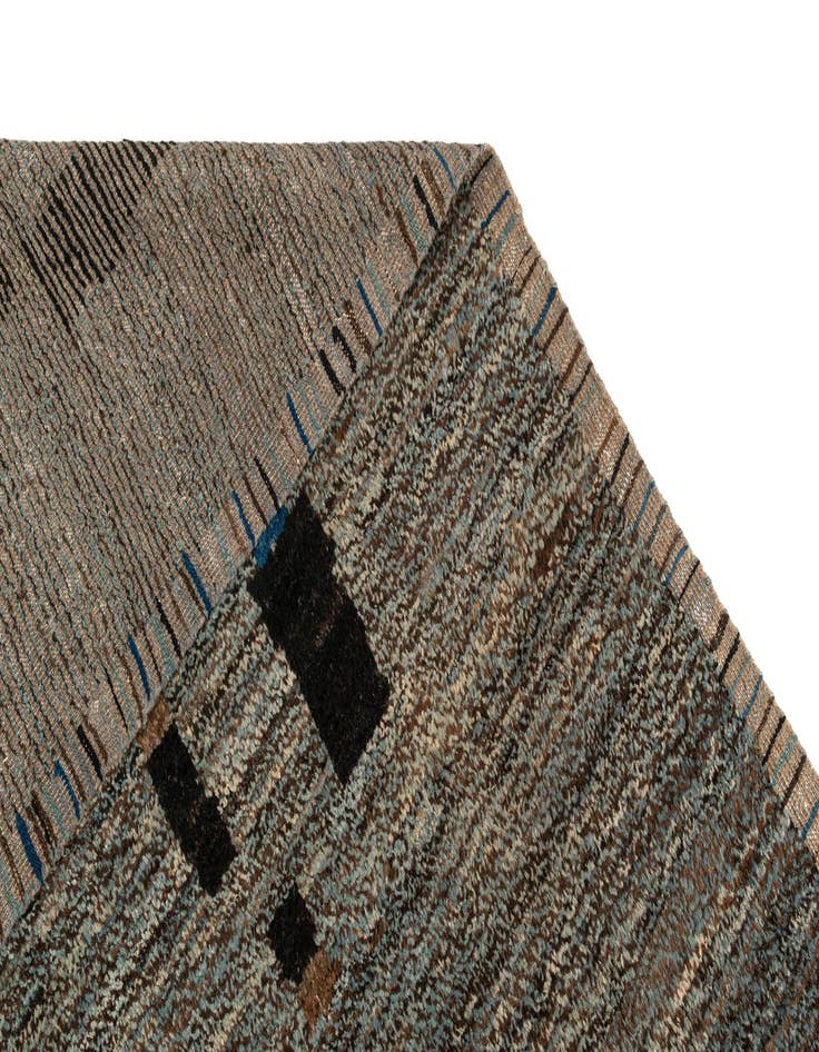 Detail image of 10' 4 x 14' 5  Hand Knotted Beni Marok Rug