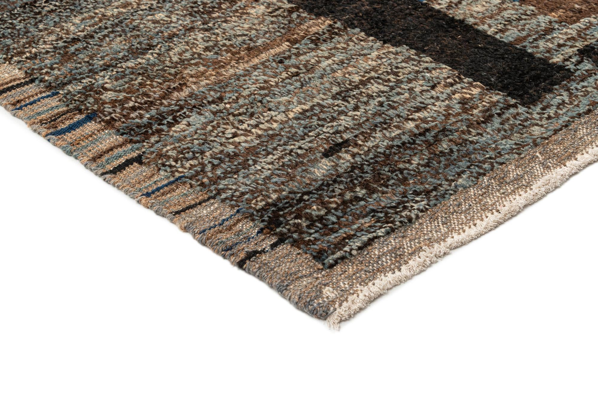 10' 4 x 14' 5 Hand Knotted Beni Marok Rug