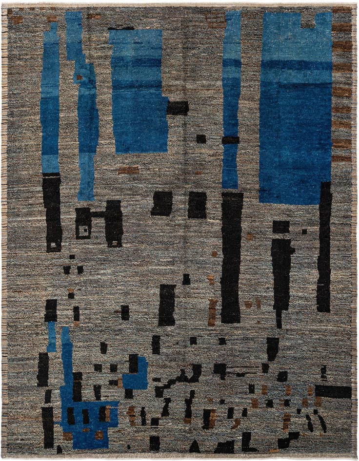 Detail image of 10' 4 x 14' 5 Hand Knotted Beni Marok Rug