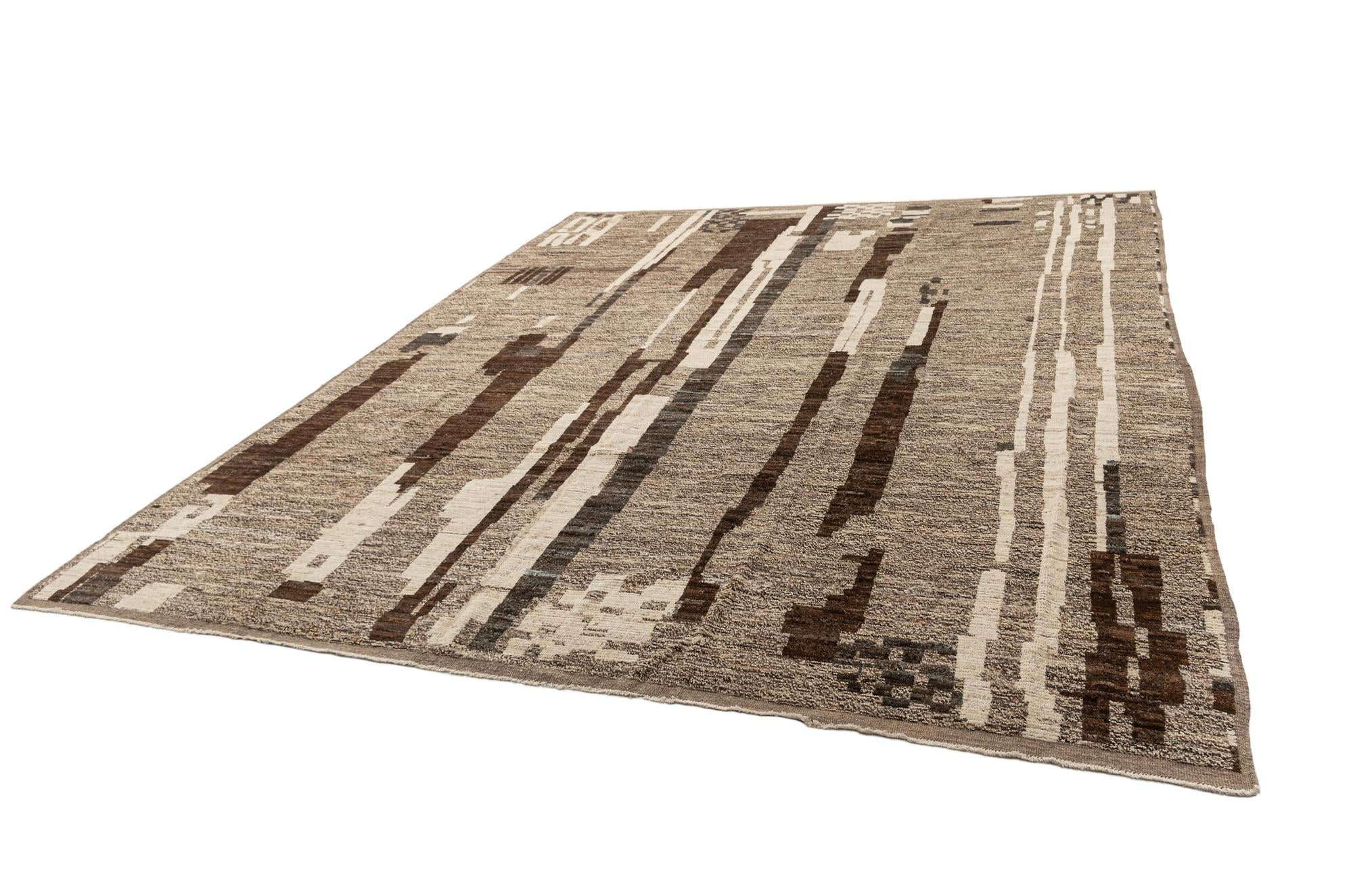 12' 5 x 15' 1 Hand Knotted Beni Marok Rug