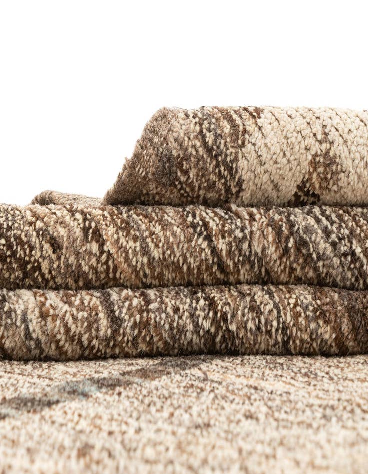 Detail image of 12' 5 x 15' 1  Hand Knotted Beni Marok Rug