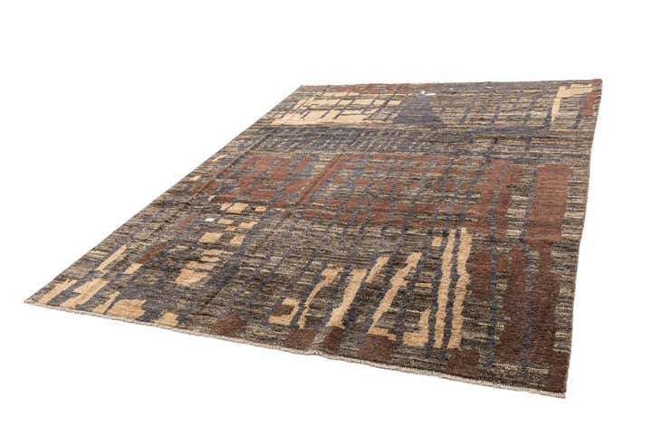 9' 1 x 11' 11 Hand Knotted Beni Marok Rug