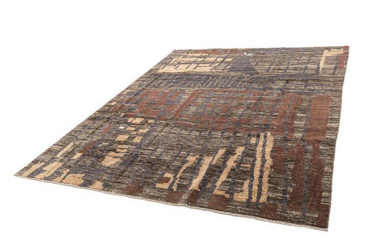 Detail image of 9' 1 x 11' 11 Hand Knotted Beni Marok Rug