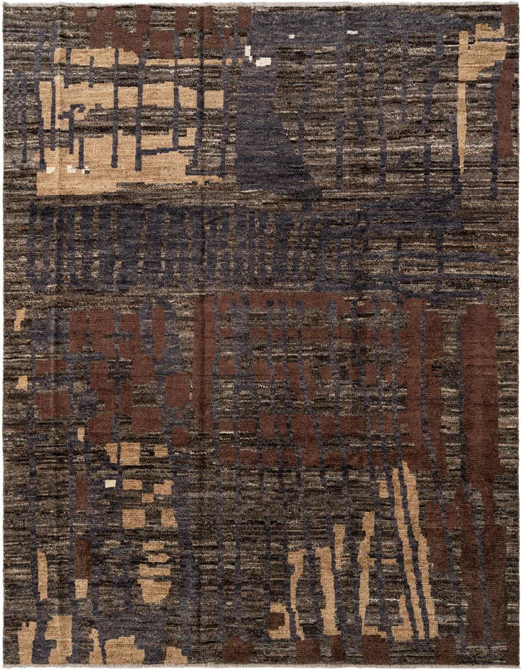 Detail image of 9' 1 x 11' 11 Hand Knotted Beni Marok Rug