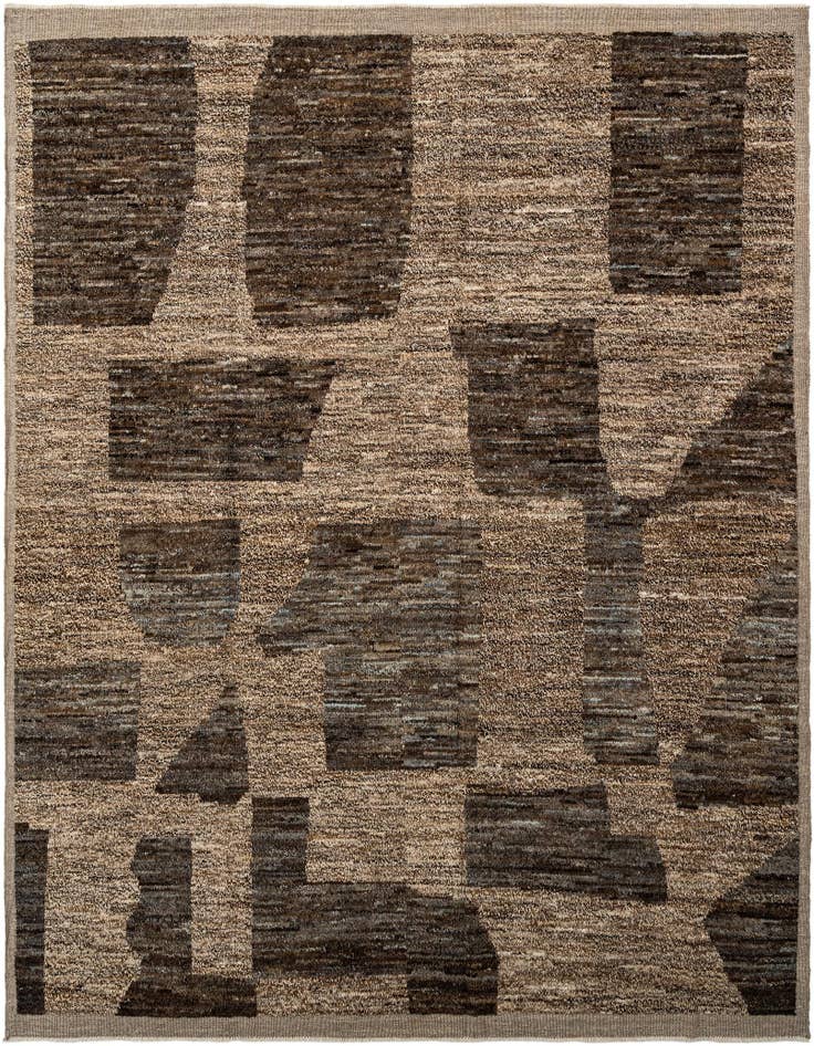Detail image of 9' 3 x 11' 8 Hand Knotted Beni Marok Rug