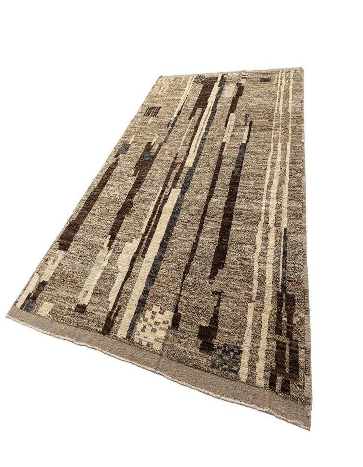 Detail image of 8' 11 x 12' 6  Hand Knotted Beni Marok Rug