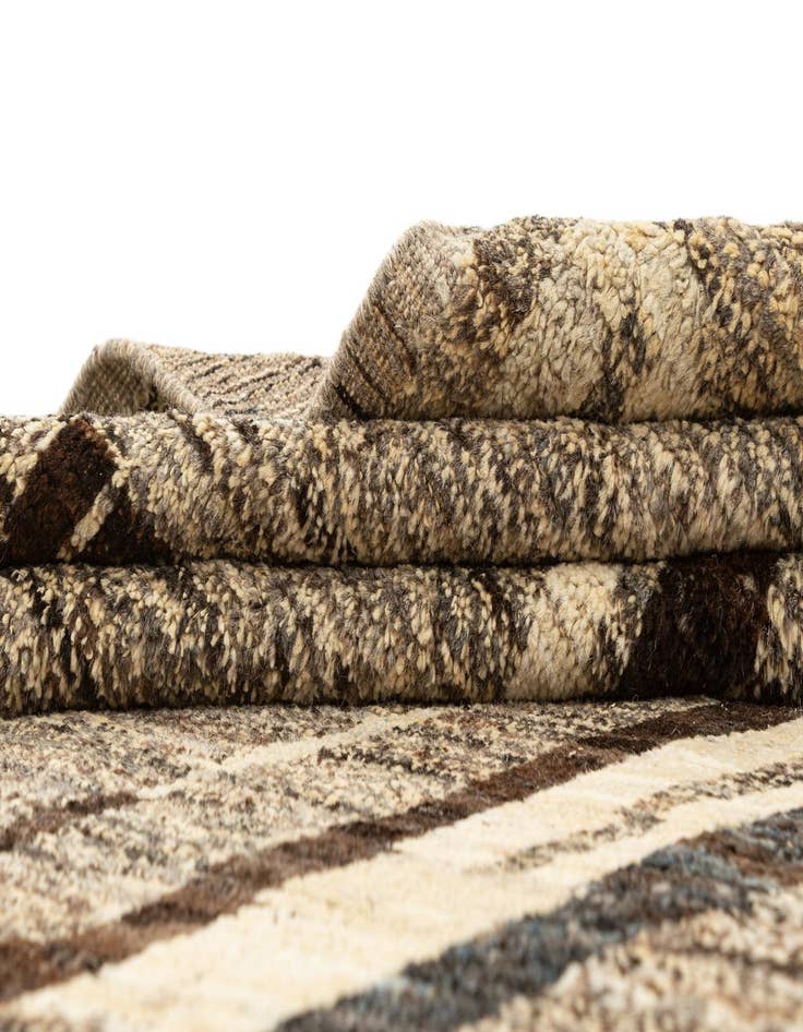 Detail image of 8' 11 x 12' 6  Hand Knotted Beni Marok Rug