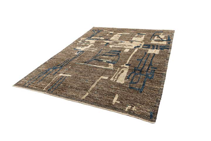 9' 5 x 12' 3 Hand Knotted Beni Marok Rug