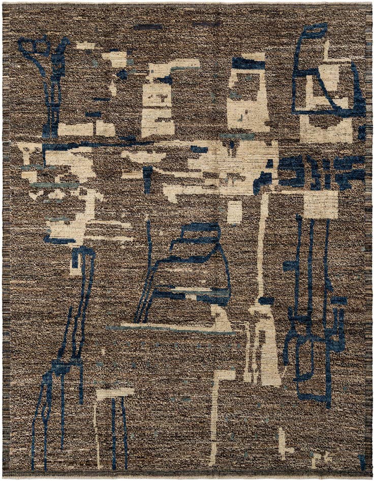 Detail image of 9' 5 x 12' 3 Hand Knotted Beni Marok Rug