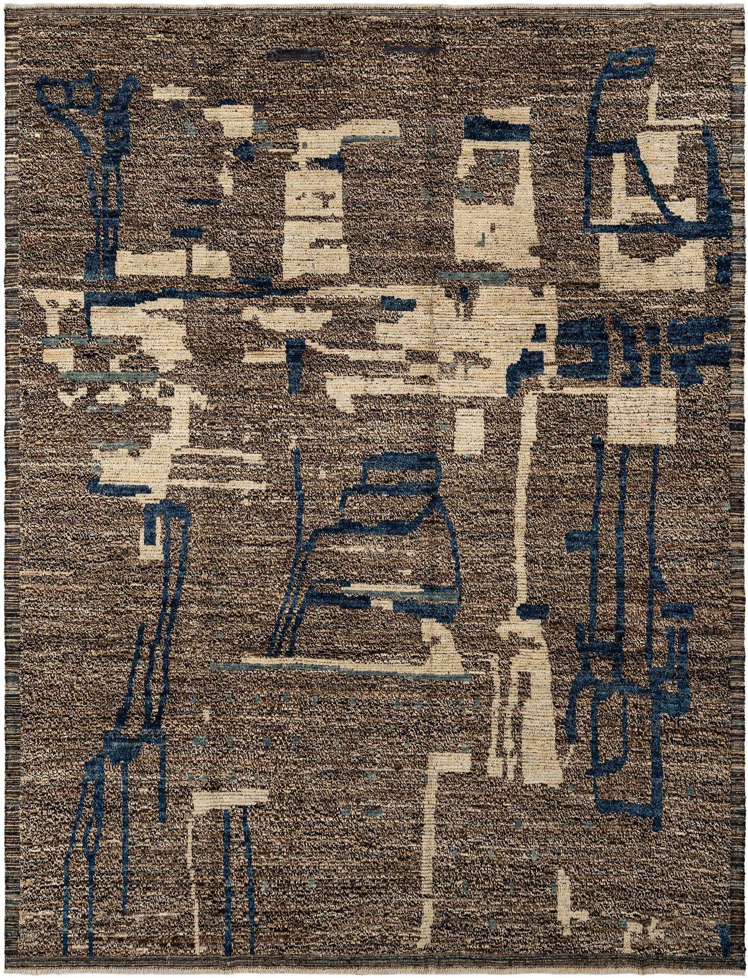 9' 5 x 12' 3 Hand Knotted Beni Marok Rug