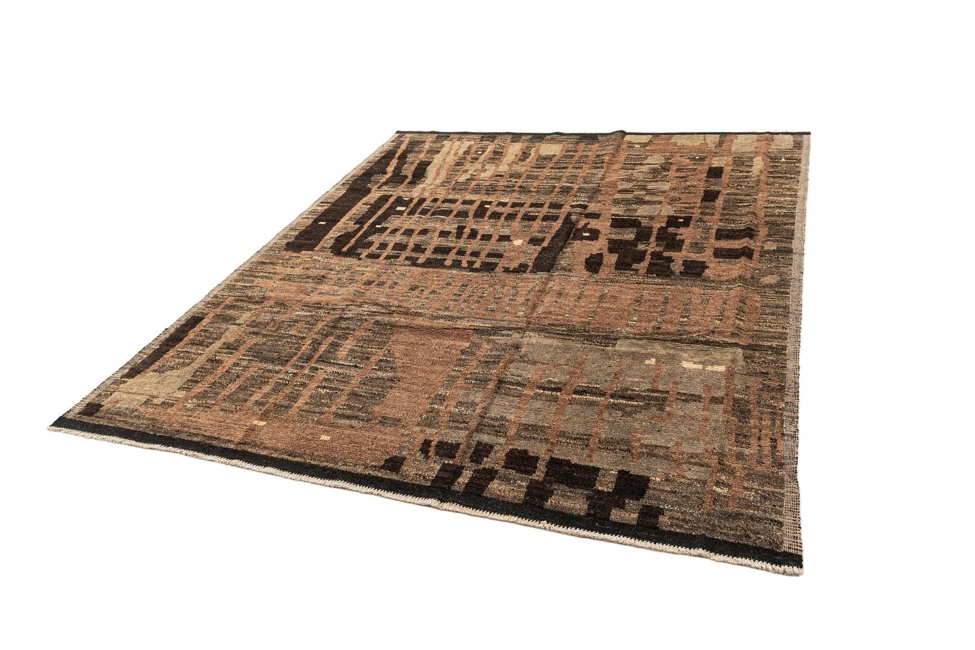 8' 6 x 10' Hand Knotted Beni Marok Rug