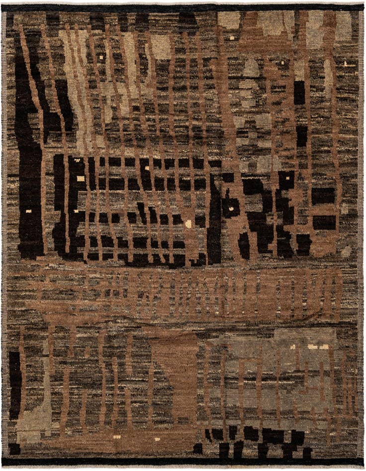 Detail image of 8' 6 x 10' Hand Knotted Beni Marok Rug