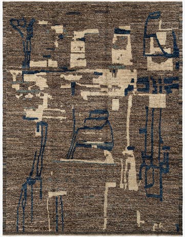 9' 5 x 12' 3 Hand Knotted Beni Marok Rug