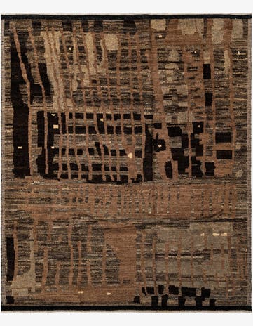 8' 6 x 10' Hand Knotted Beni Marok Rug