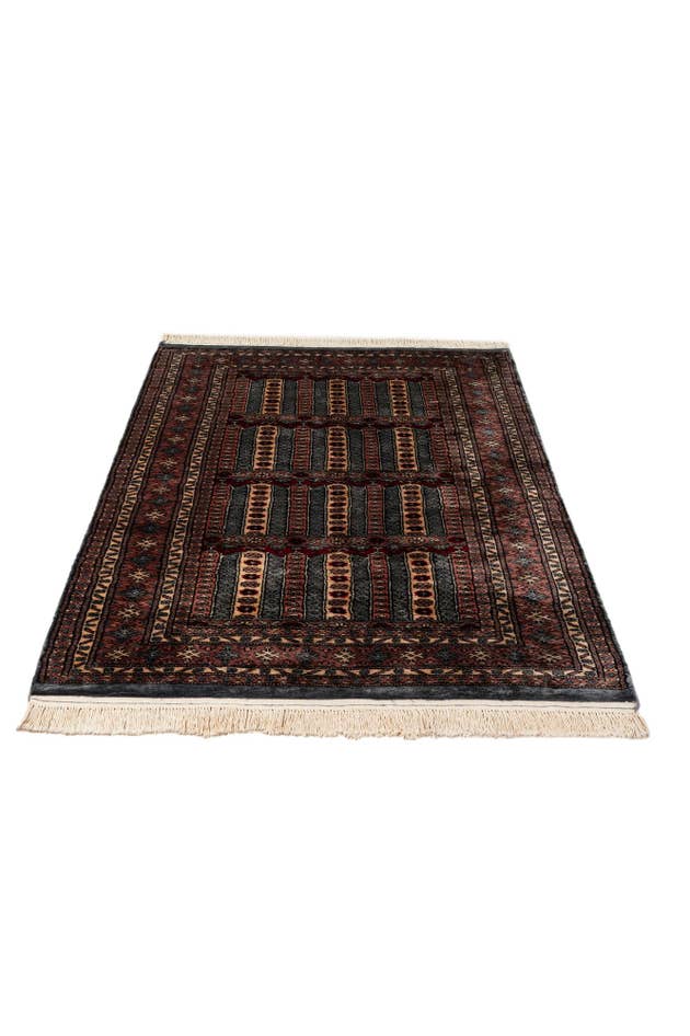 Detail image of 4' 3 x 6' 2 Hand Knotted Bokhara Oriental Wool Rug