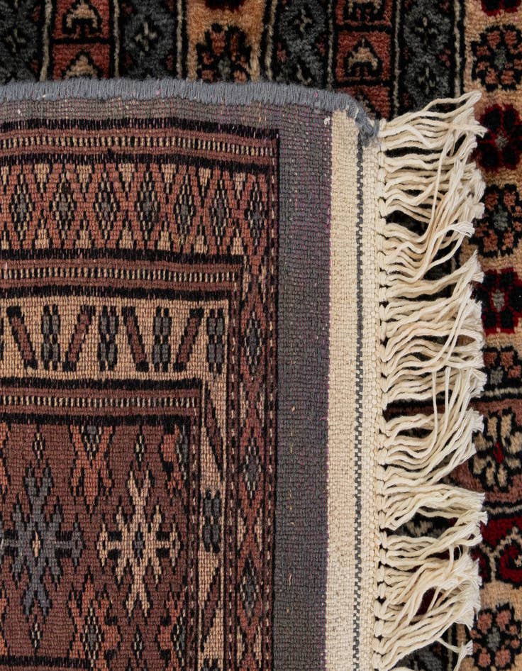 Detail image of 4' 3 x 6' 2  Hand Knotted Bokhara Oriental Wool Rug