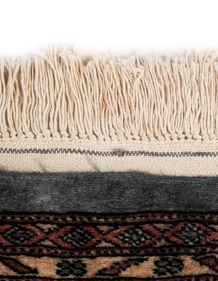 Detail image of 4' 3 x 6' 2  Hand Knotted Bokhara Oriental Wool Rug