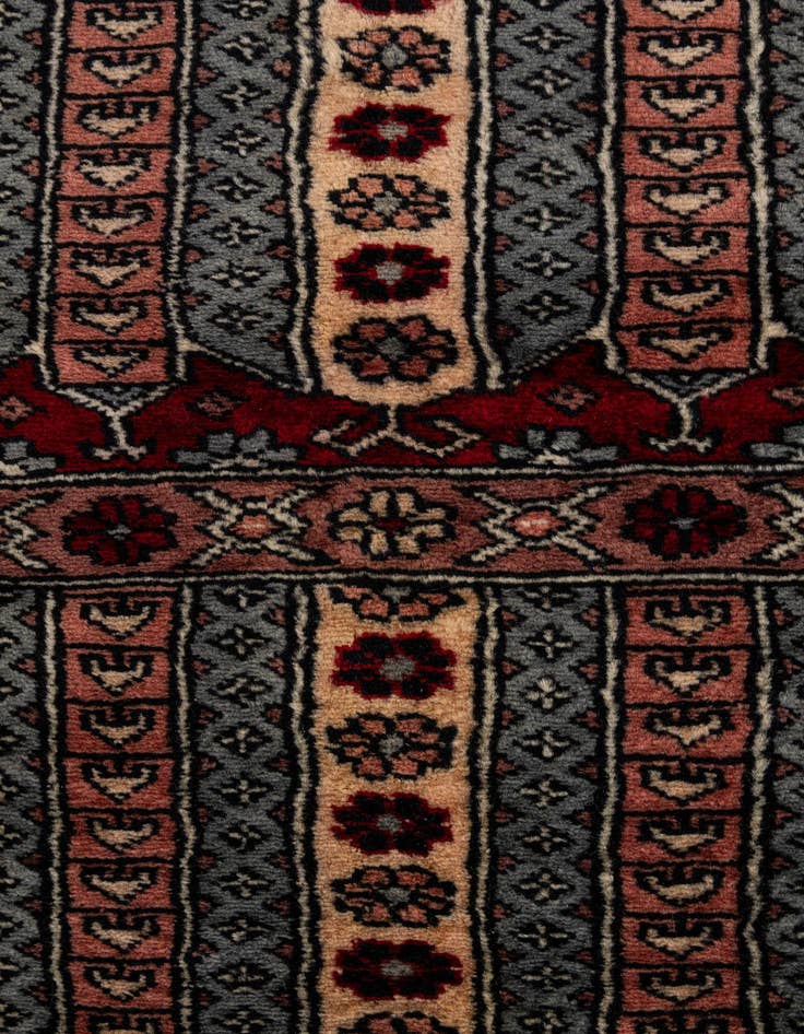 Detail image of 4' 3 x 6' 2  Hand Knotted Bokhara Oriental Wool Rug