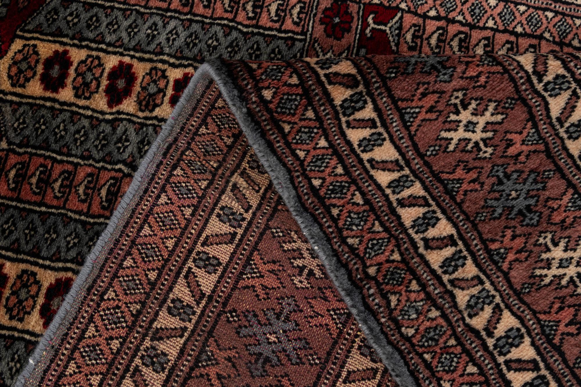 4' 3 x 6' 2 Hand Knotted Bokhara Oriental Wool Rug