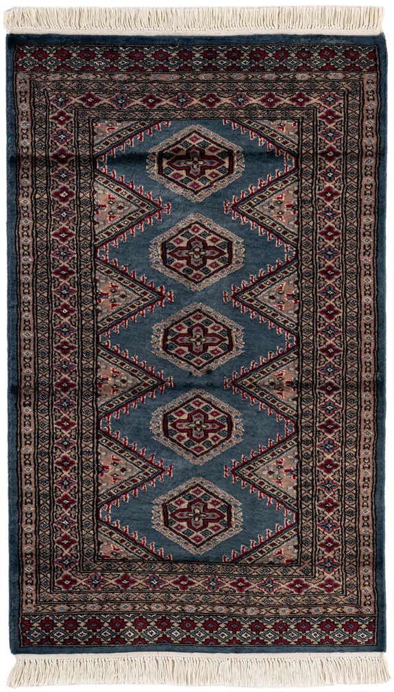 2' 7 x 4' 3 Hand Knotted Bokhara Oriental Rug